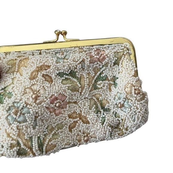 Jolles Original Vintage Floral Flower Coin Purse, 1940's 1950's Collectible - Picture 4 of 8